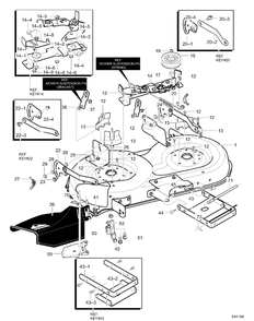 Part Location Diagram of 341593-853 Briggs and Stratton Assembly, Right Lifter